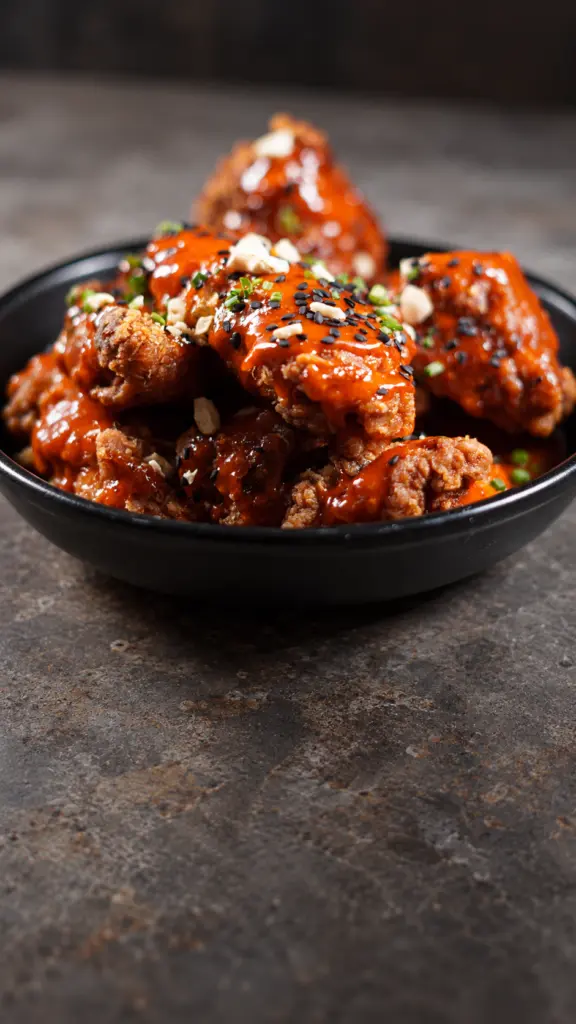 Alitas de pollo Emmy glaseadas y espolvoreadas con semillas
