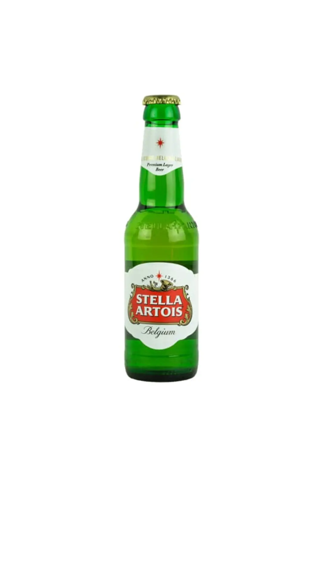 Botella de cerveza Stella Artois